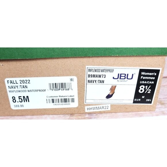 Maplewood Waterproof Fall 2022 Navy/Tan Women’s Boots | JBU by Jambu | Faux Fur - Picture 10 of 14